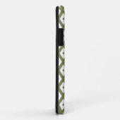 Coques Case-Mate iPhone Motif en diamant vert et blanc (Dos/Droite)