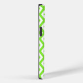 Coques Case-Mate iPhone Motif en diamant vert et blanc (Verso / Droite)