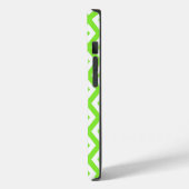 Coques Case-Mate iPhone Motif en diamant vert et blanc (Verso / Gauche)