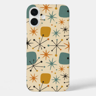 Coques iPhone 16 Plus Motif en étoileburst Modernité du milieu du siècle