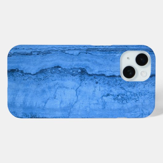 Coques Case-Mate iPhone Motif en granit bleu, marbre bleu, pierre bleue (Verso (horizontal))