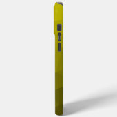 Coques Case-Mate iPhone Motif en maille géométrique gris foncé jaune (Verso / Gauche)