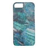 Coques Case-Mate iPhone Motif en marbre Abstrait bleu profond (Dos)
