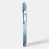 Coques Case-Mate iPhone Motif en marbre bleu or unique iPhone / Android (Verso / Gauche)