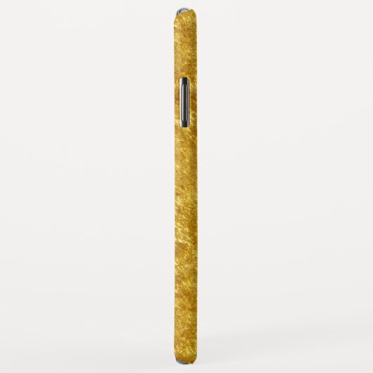 Coques Case-Mate iPhone Motif en marbre doré et jaune (Dos/Droite)