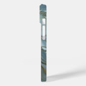 Coques Case-Mate iPhone Motif en marbre gris bleu iPhone / Android (Verso / Gauche)