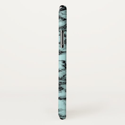 Coques Case-Mate iPhone Motif en marbre turquoise (Dos/Droite)
