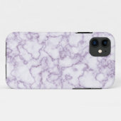 Coques Case-Mate iPhone Motif en marbre violet (Dos (Horizontal))