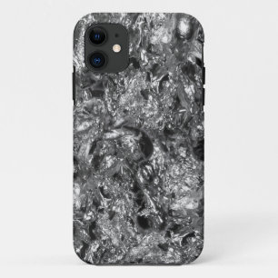 Etui iPhone Case-Mate motif en métal - argent