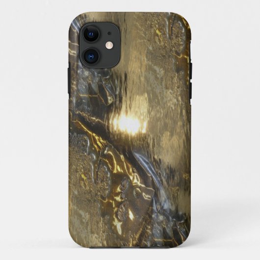 Coques Case-Mate iPhone motif en métal - or argent (Dos)