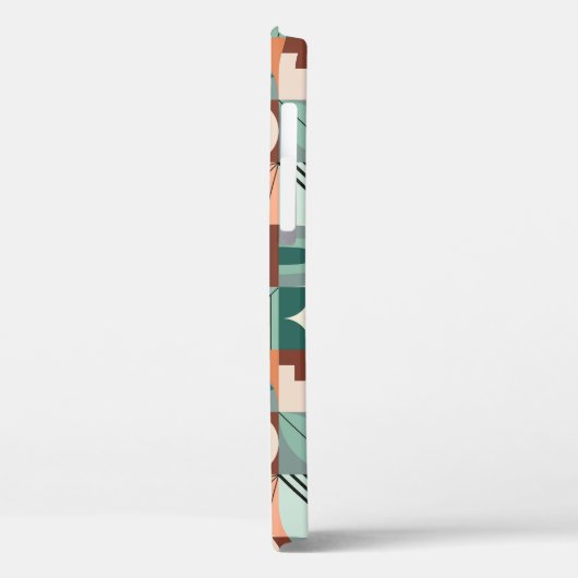 Coques Case-Mate iPhone Motif en mosaïque abstrait et géométrique. (Verso / Gauche)