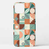 Coques Case-Mate iPhone Motif en mosaïque abstrait et géométrique. (Verso)