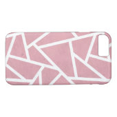 Coques Case-Mate iPhone Motif en mosaïque corail et blanc (Dos (Horizontal))