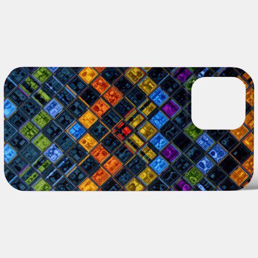 Coques Case-Mate iPhone Motif en mosaïque de verre (Verso (horizontal))