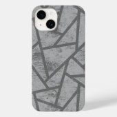 Coques Case-Mate iPhone Motif en mosaïque gris (Verso)