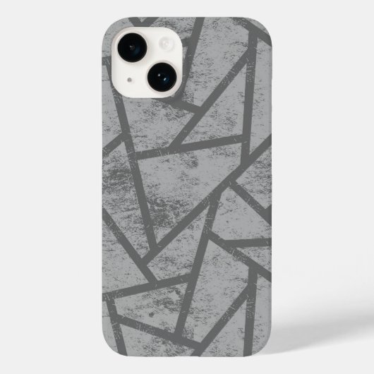 Coques Case-Mate iPhone Motif en mosaïque gris (Verso)