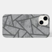Coques Case-Mate iPhone Motif en mosaïque gris (Verso (horizontal))