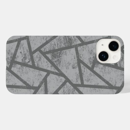 Coques Case-Mate iPhone Motif en mosaïque gris (Verso (horizontal))