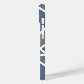 Coques Case-Mate iPhone Motif en mosaïque gris bleu (Verso / Gauche)