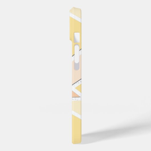 Coques Case-Mate iPhone Motif en mosaïque jaune citron (Verso / Gauche)