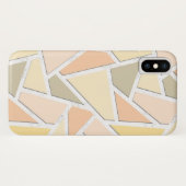 Coques Case-Mate iPhone Motif en mosaïque jaune citron (Dos (Horizontal))
