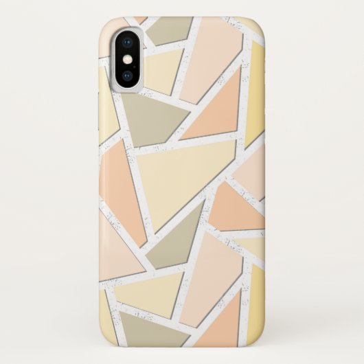 Coques Case-Mate iPhone Motif en mosaïque jaune citron (Dos)
