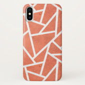 Coques Case-Mate iPhone Motif en mosaïque orange mandarin (Dos)