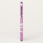 Coques Case-Mate iPhone Motif en mosaïque rose et blanc (Dos/Gauche)