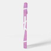 Coques Case-Mate iPhone Motif en mosaïque rose et blanc (Verso / Droite)