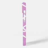 Coques Case-Mate iPhone Motif en mosaïque rose et blanc (Verso / Gauche)