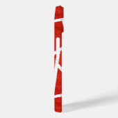 Coques Case-Mate iPhone Motif en mosaïque rouge et blanche (Verso / Droite)