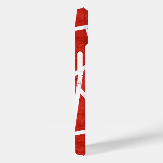 Coques Case-Mate iPhone Motif en mosaïque rouge et blanche (Verso / Droite)