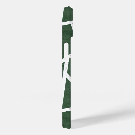 Coques Case-Mate iPhone Motif en mosaïque verte et blanche (Verso / Droite)