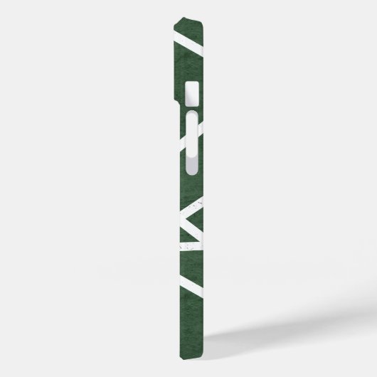 Coques Case-Mate iPhone Motif en mosaïque verte et blanche (Verso / Gauche)