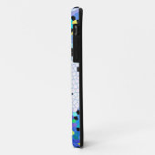 Coques Case-Mate iPhone Motif en mosaïque violet bleu et noir (Dos/Gauche)