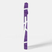 Coques Case-Mate iPhone Motif en mosaïque violette et blanche (Verso / Droite)