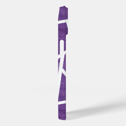 Coques Case-Mate iPhone Motif en mosaïque violette et blanche (Verso / Droite)