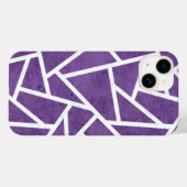Coques Case-Mate iPhone Motif en mosaïque violette et blanche (Verso (horizontal))