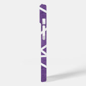 Coques Case-Mate iPhone Motif en mosaïque violette et blanche (Verso / Gauche)