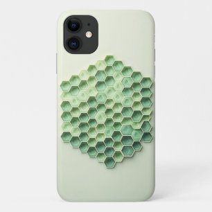 Case-Mate iPhone Case Motif en nid d'abeille vert géométrique moderne -