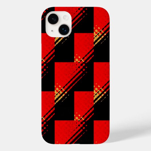 Coques Case-Mate iPhone Motif en or rouge rustique (Verso)
