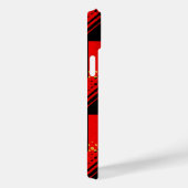 Coques Case-Mate iPhone Motif en or rouge rustique (Verso / Droite)