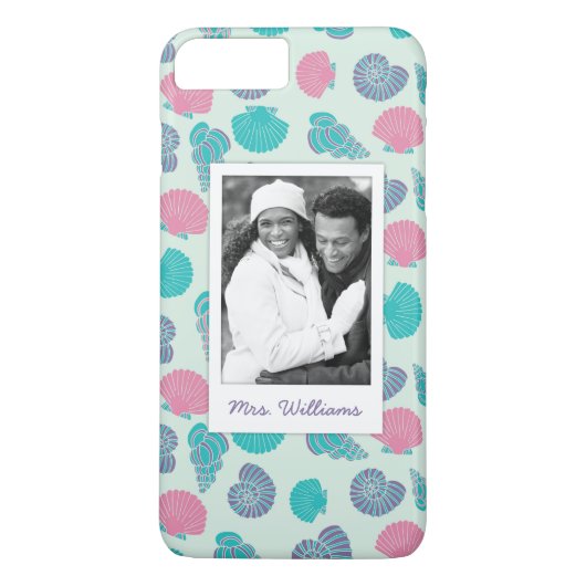 Coques Case-Mate iPhone Motif en pastel | de coquillage votre photo et nom (Dos)