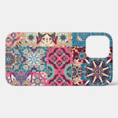 Coques Case-Mate iPhone Motif en patchwork floral sans couture. Vérificate (Verso (horizontal))