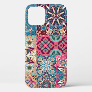 Case-Mate iPhone Case Motif en patchwork floral sans couture. Vérificate