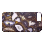 Coques Case-Mate iPhone Motif en pierre blanche Brown violet (Dos (Horizontal))