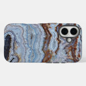 Coques Case-Mate iPhone Motif en pierre de dentelle Agate (Verso (horizontal))