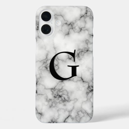 Coques Case-Mate iPhone Motif en pierre de Gem, gris / gris marbre & noir (Verso)
