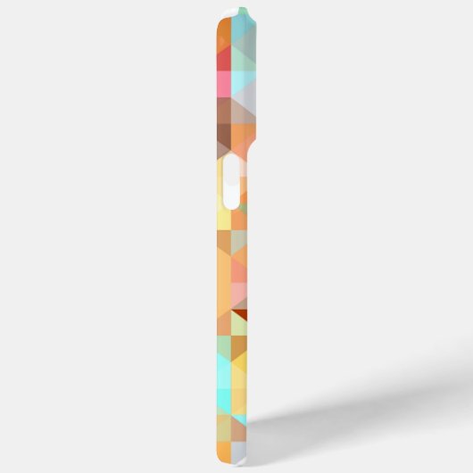 Coques Case-Mate iPhone Motif en polygone rose pâle Aqua bleu personnalisé (Verso / Droite)