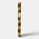 Coques Case-Mate iPhone Motif en squelette doré et brun (Verso / Droite)